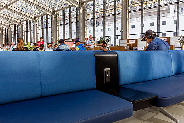 Terminal soft seating, Abu Dhabi Cruise Terminal, United Arab Emirates