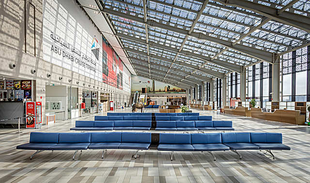 Terminal soft seating, Abu Dhabi Cruise Terminal, United Arab Emirates