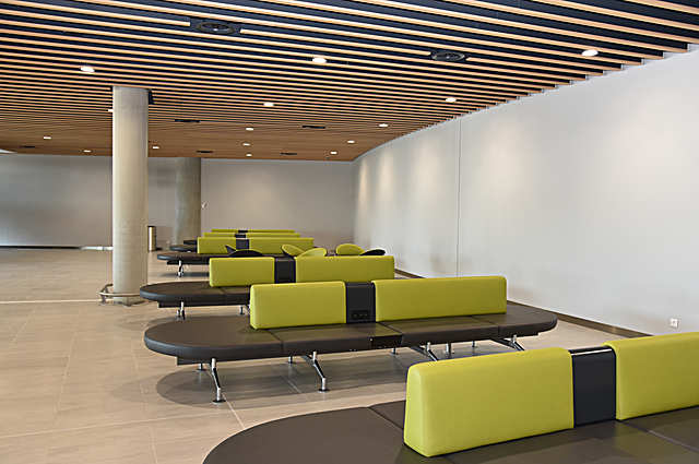 Terminal soft seating, Lyon-Saint-Exupry Airport, France