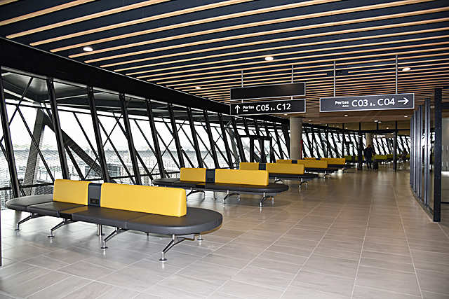 Terminal soft seating, Lyon-Saint-Exupry Airport, France