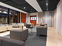 CREVA SOFA 1U, Scorpii table, Flughafen Berlin Brandenburg Willy Brandt, Tempelhof Lounge