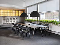 CREVA MEETING TABLE RCG, NJORD ARMCHAIR 4L LGW FL, CREVA STOOL 4L H LGW W, Infocenter Hallenberg